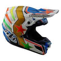 Troy Lee Designs Spring 2025 MX Helmet SE5 Composite Rays White Blue
