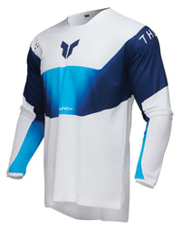 Thor 2026 Motocross Jersey Launchmode Storm White Blue