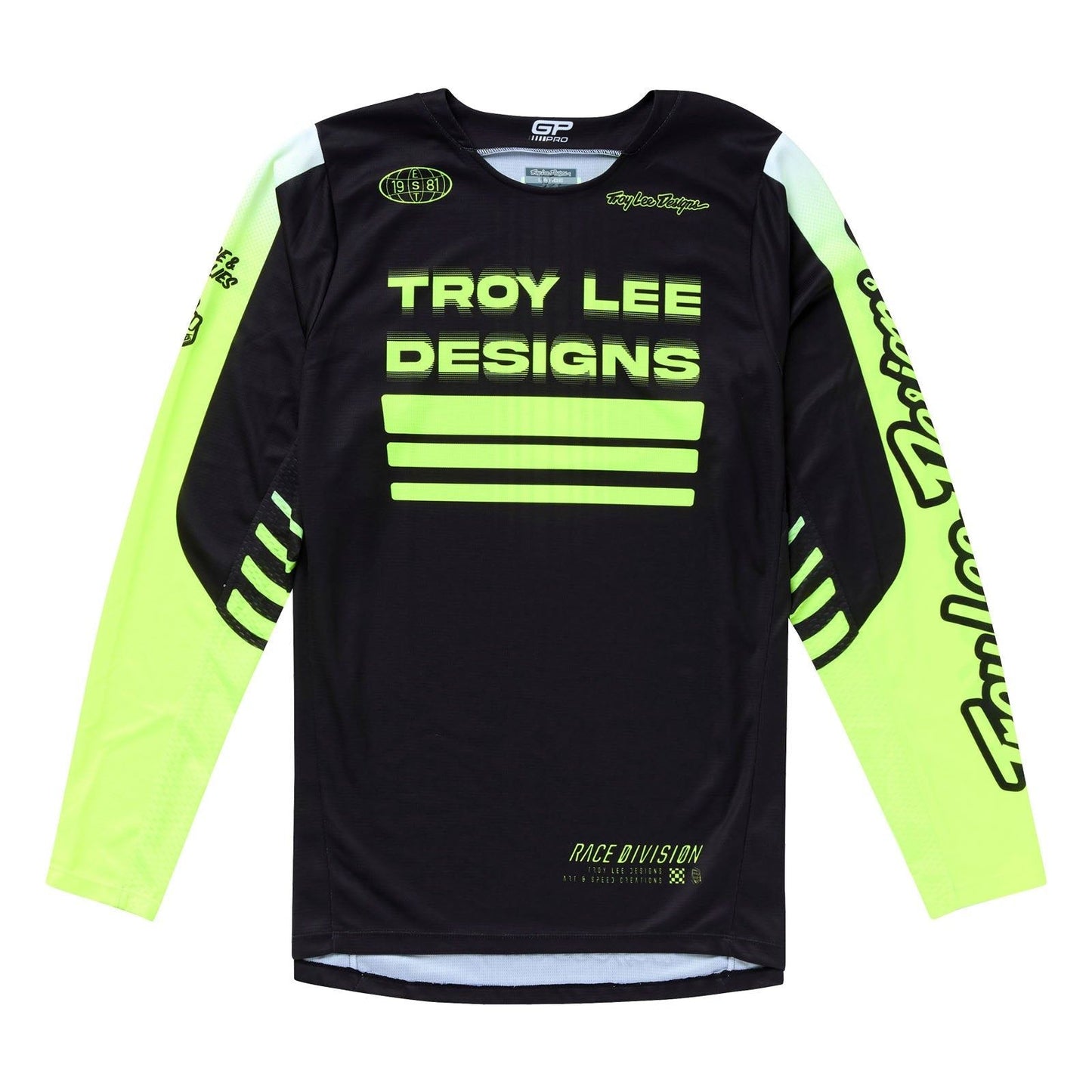 Troy Lee 2026 Motocross Jersey GP Pro Segment Black Flo Yellow