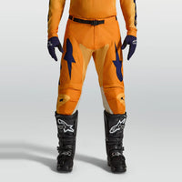 Alpinestars 2027 Racer Amber MX Pants Orange Gold Deep Blue