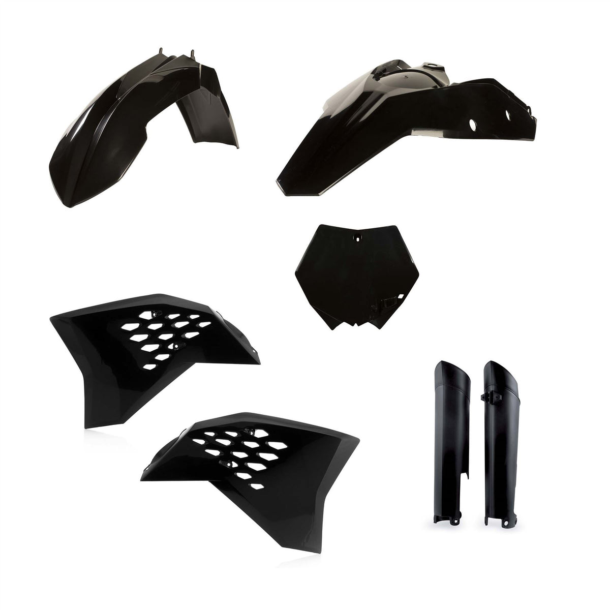 Acerbis Full Plastic Kit Black For KTM SX-F 250 2008-2010