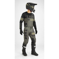 Thor Pulse Combat Army Green Black Motocross Combo Kit CLEARANCE