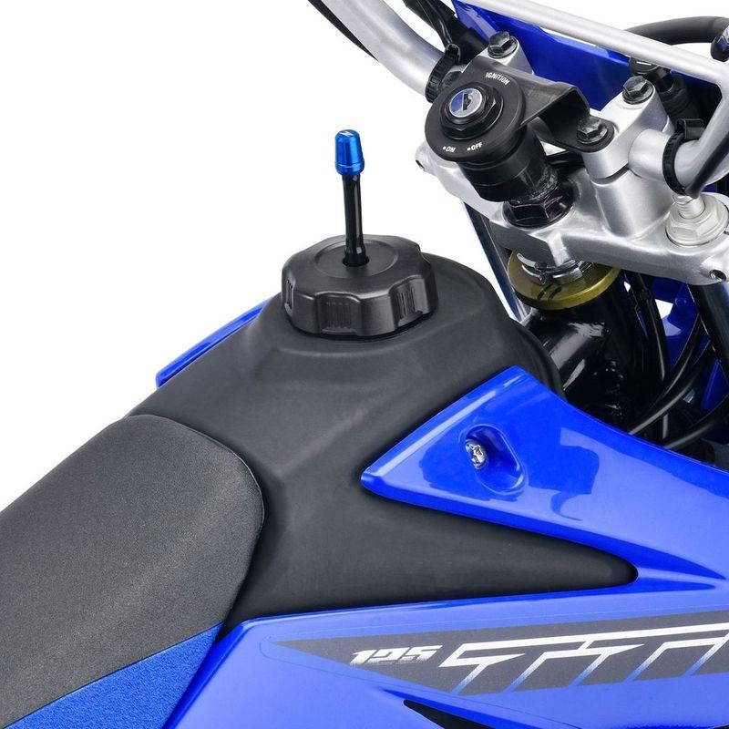Zeta Racing Uni Flow Fuel Cap Pipe Vent Breather Blue For Kawasaki KX KXF Models