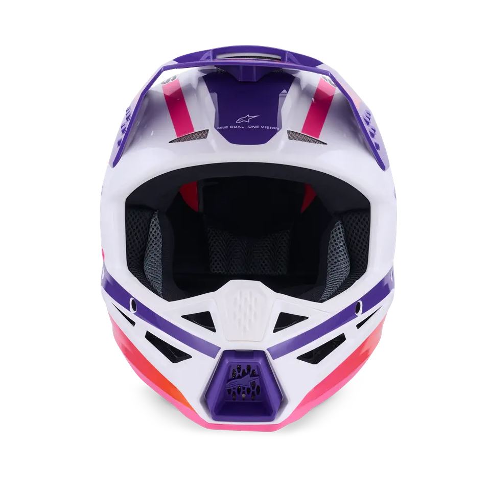 Alpinestars 2026 SM3 Heat Motocross Helmet White Purple Pink