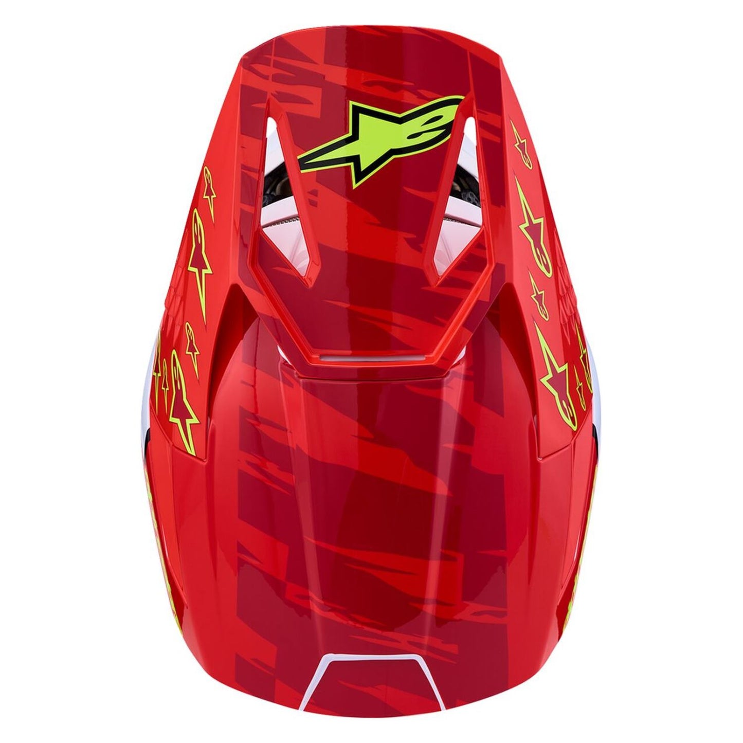 Alpinestars 2027 S-M3 Youth Falcon MX Helmet Red White Blue Yellow Flou