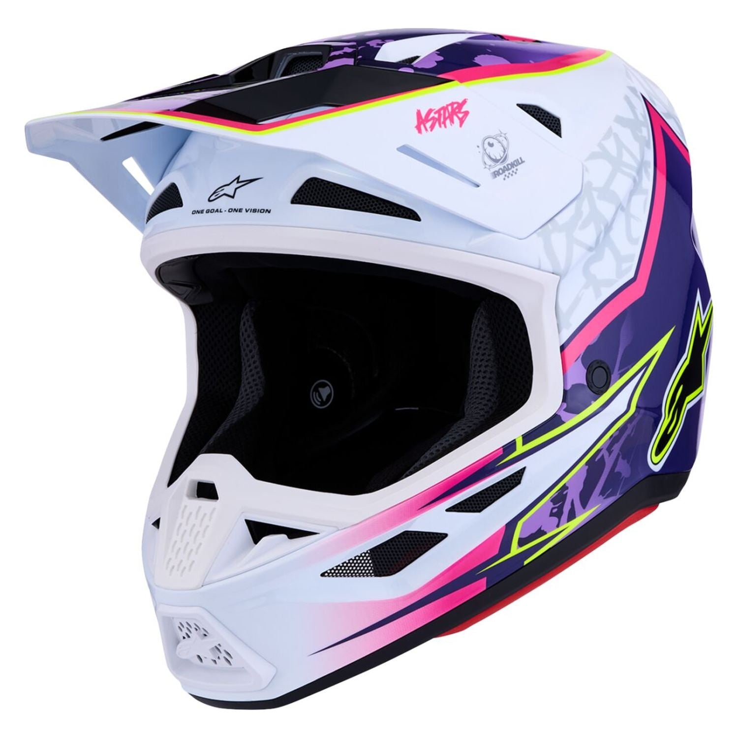 Alpinestars 2027 S-M7 Blaster MX Helmet Purple Pink White