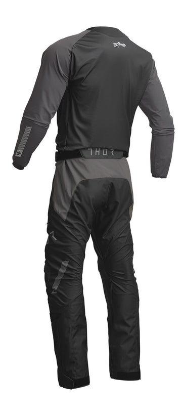 Thor 2026 Terrain Black Charcoal Enduro Jersey & Over The Boot Pants Combo Kit