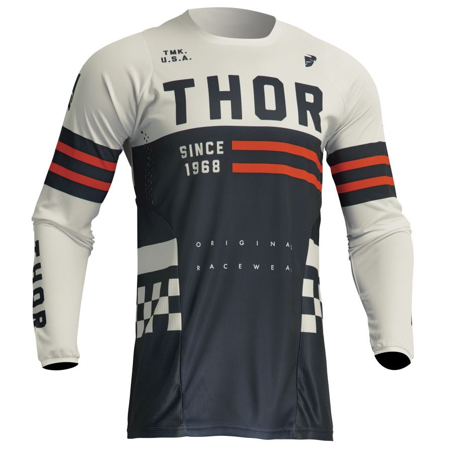 Thor Youth Pulse Combat Midnight Vintage White Motocross Jersey CLEARANCE