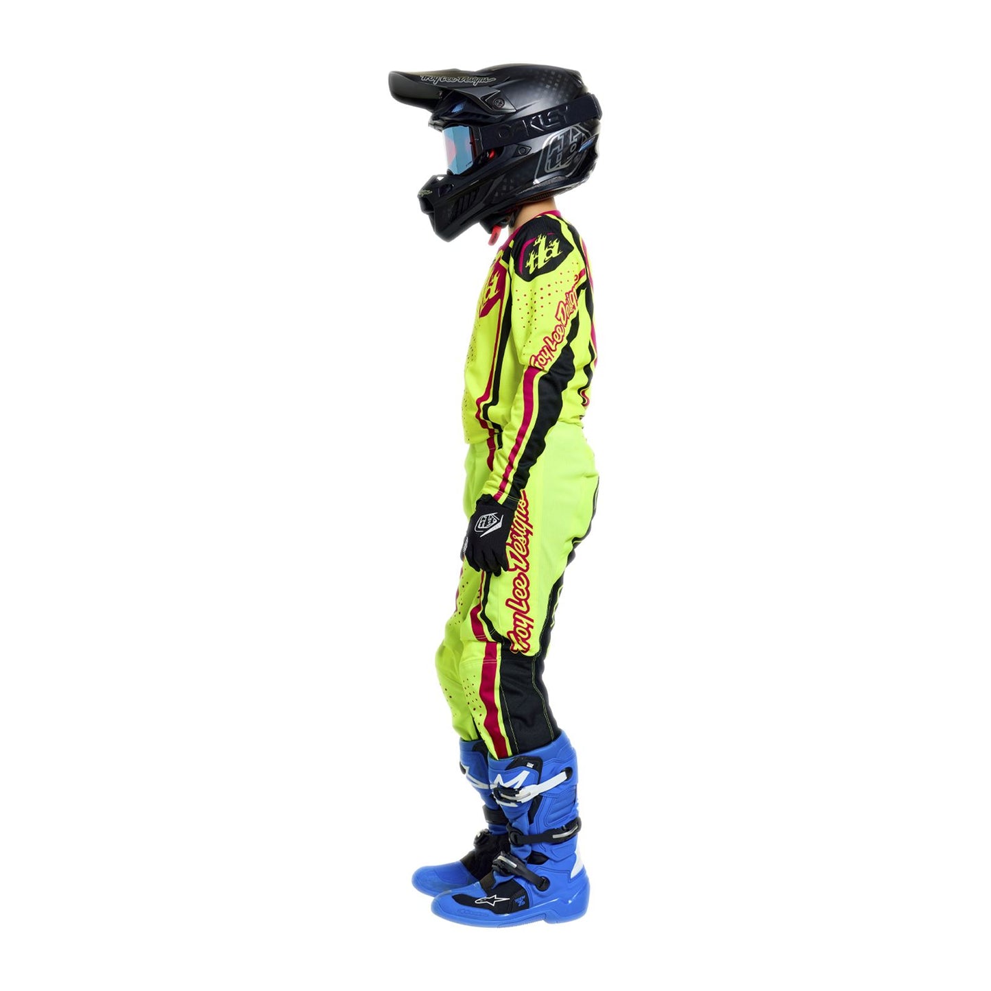 Troy Lee Designs Spring 2026 Youth GP Pro Roller MX Combo Kit Flo Yellow Fuchsia