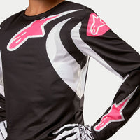 Alpinestars 2024 Stella Fluid Womens Motocross Jersey Black White CLEARANCE