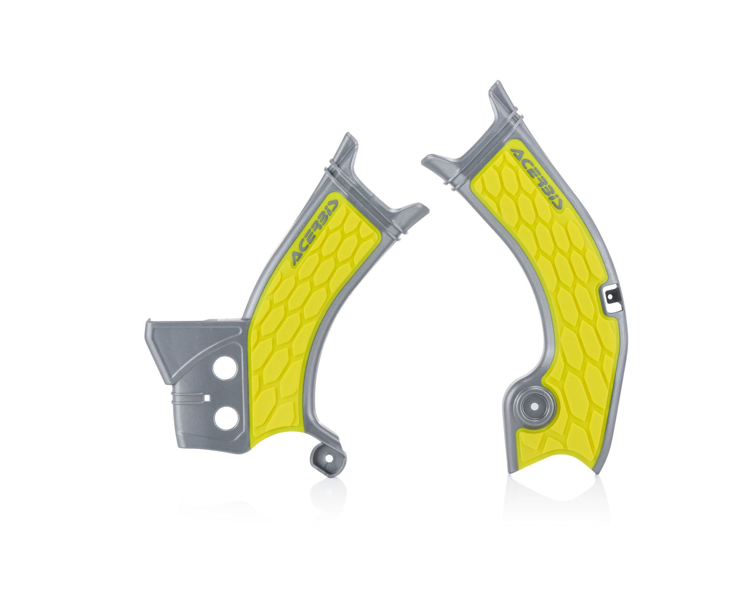 Acerbis X-Grip Frame Protector Guards Grey Yellow For Suzuki RM-Z 250 2019-2025