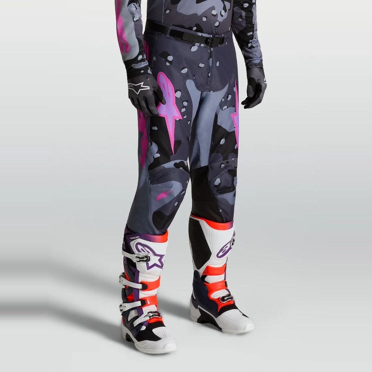 Alpinestars 2027 Racer Lone MX Pants Grey Camo Purple