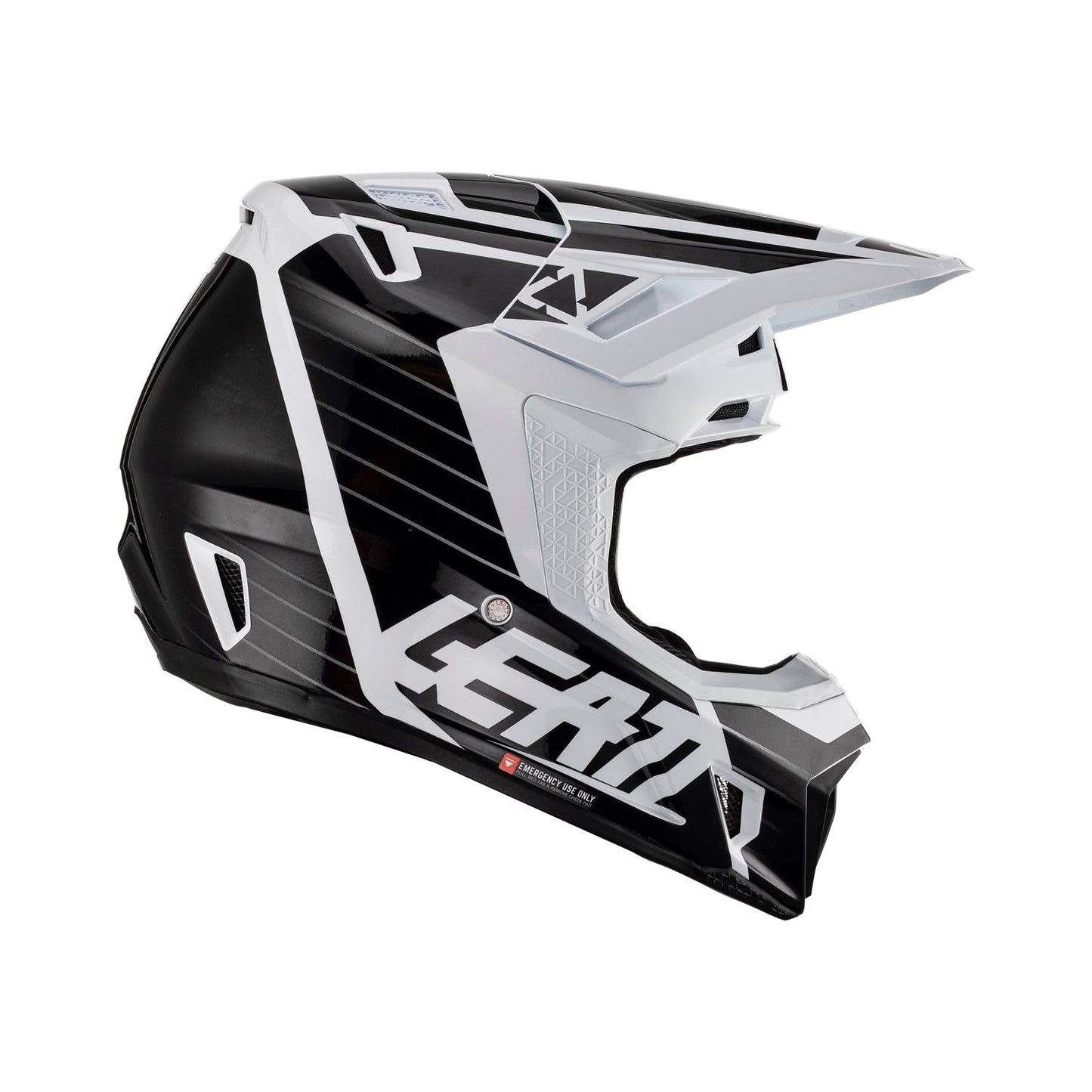 Leatt 2023 Helmet Moto 7.5 V23 White with 4.5 Goggles & Helmet Bag