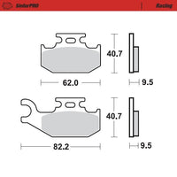 Moto-Master Front Right Pro Racing Sintered Brake Pads For Cannondale Speed 440 2003
