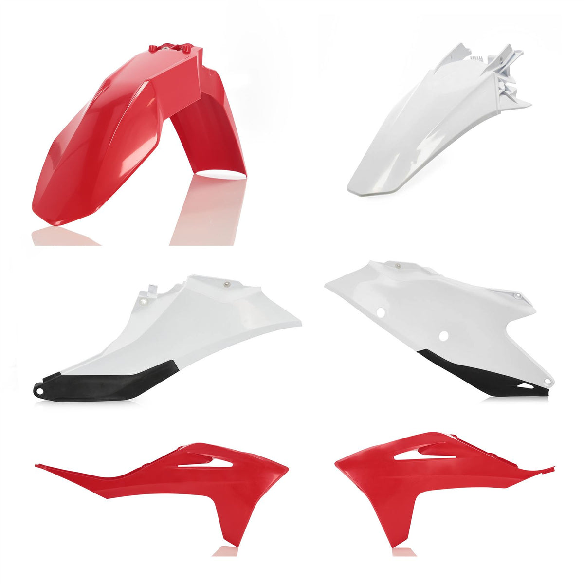 Acerbis Plastic Kit Red White For Gas Gas MC 250 2022-2023