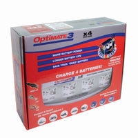 Optimate 3 Quad Bank 3 x 4 Bank 12V 0.8A Battery Saving Charger & Maintainer
