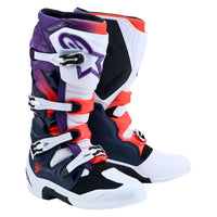 Alpinestars 2027 Tech 7 MX Boots Purple White Blue Red
