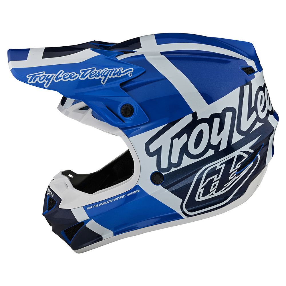 Troy Lee Designs 2025 Youth SE4 Quattro Blue Helmets