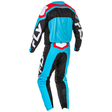 Fly Racing 2025 Motocross Combo Kit F-16 Cyan Black White