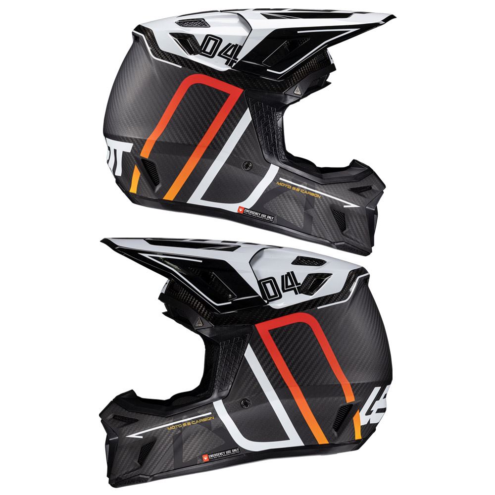 Leatt 2025 Motocross Helmet V25 9.5 Carbon White With 6.5 Iriz Goggles