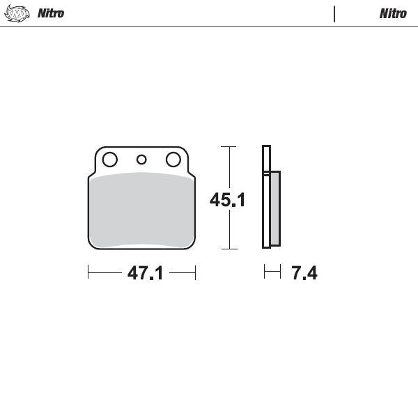 Moto-Master Rear Nitro Sintered Brake Pads For Suzuki LT-R 450 2006-2011