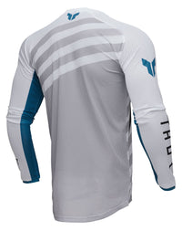 Thor 2025 Motocross Jersey Launchmode Vented Raid White Grey