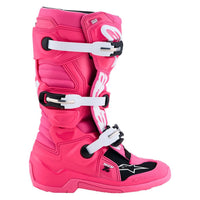 Alpinestars 2027 Youth Tech 7S MX Boots Pink Fluo Black White