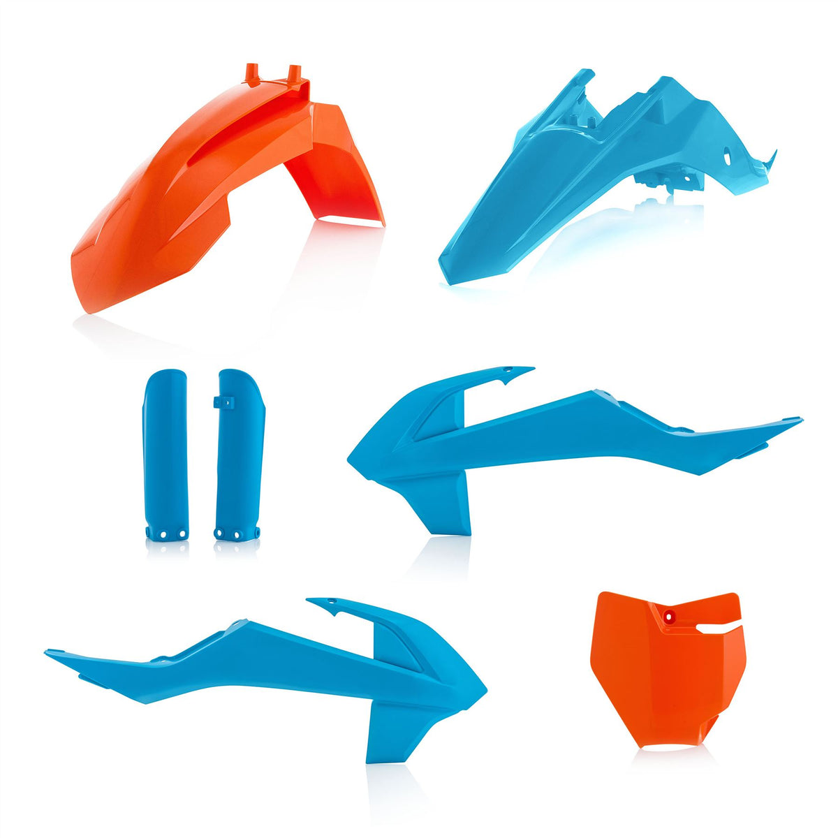 Acerbis Full Plastic Kit Orange Blue 0023593.204