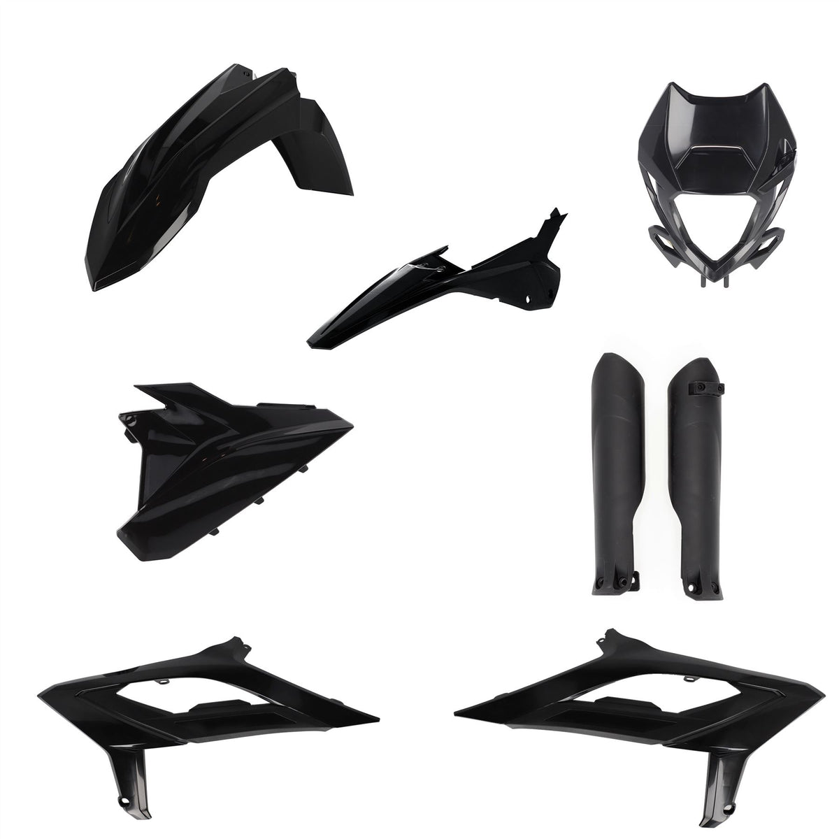 Acerbis Full Plastic Kit Black For Beta RR 250 2T 2023-2024