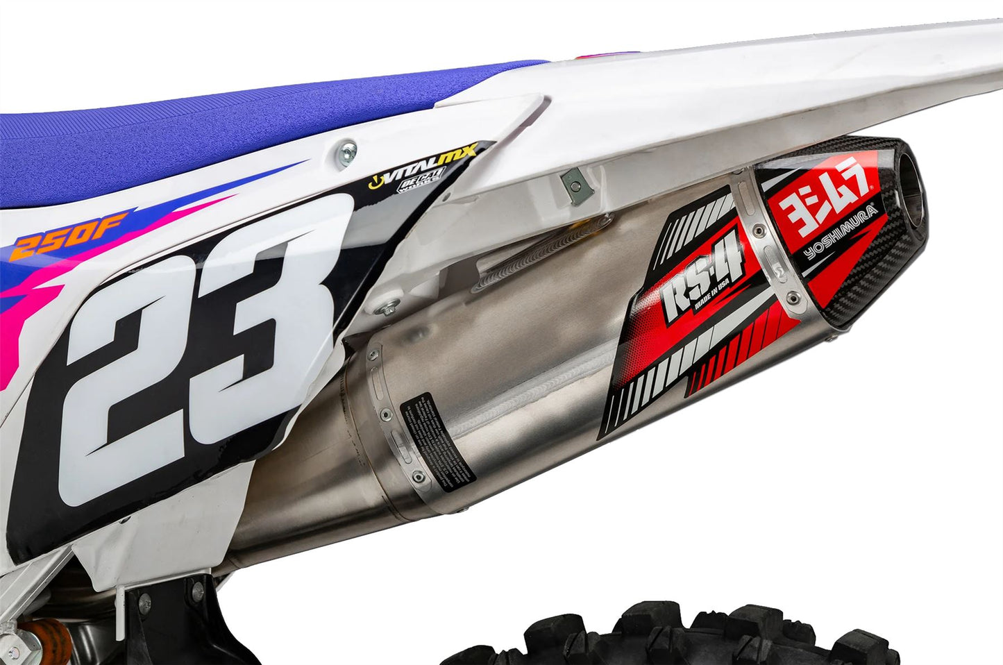 Yoshimura RS-4 Slip On Stainless Steel Aluminium Carbon Cap For Yamaha YZ 250F 2024