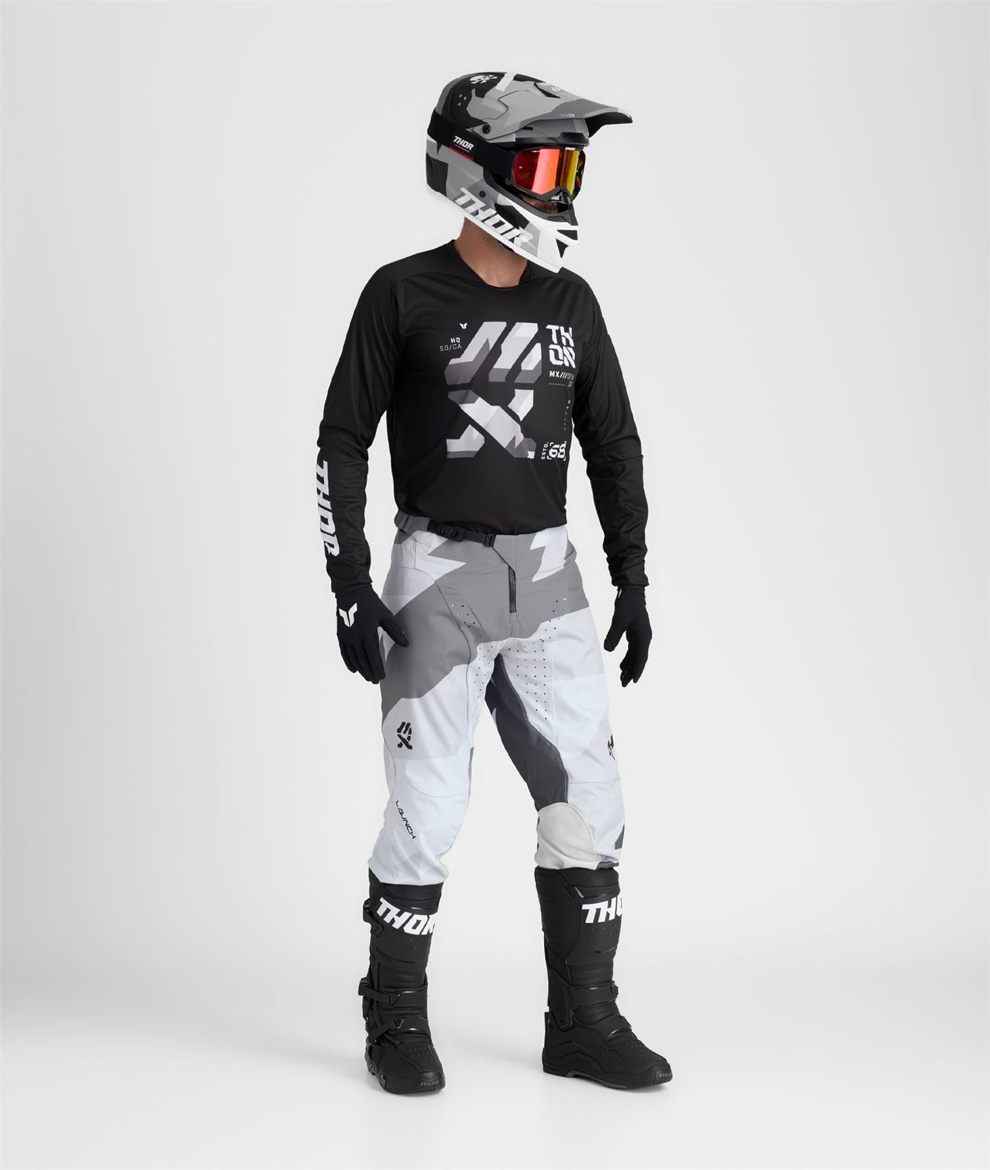 Thor 2026 Motocross Combo Kit Launchmode Brave Black Grey