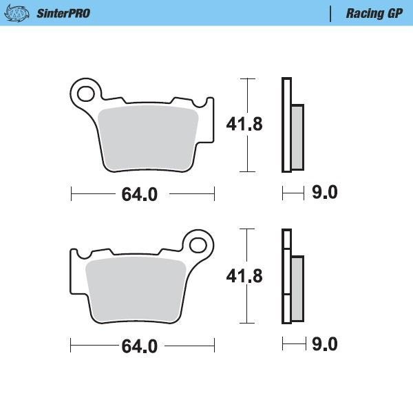 Moto-Master Front Left Pro Racing GP Sintered Brake Pads For KTM 450 SMR 2004-2014