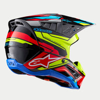 Alpinestars 2026 Supertech SM5 Action 2 Black Yellow Fluo Bright Red Motocross Helmet