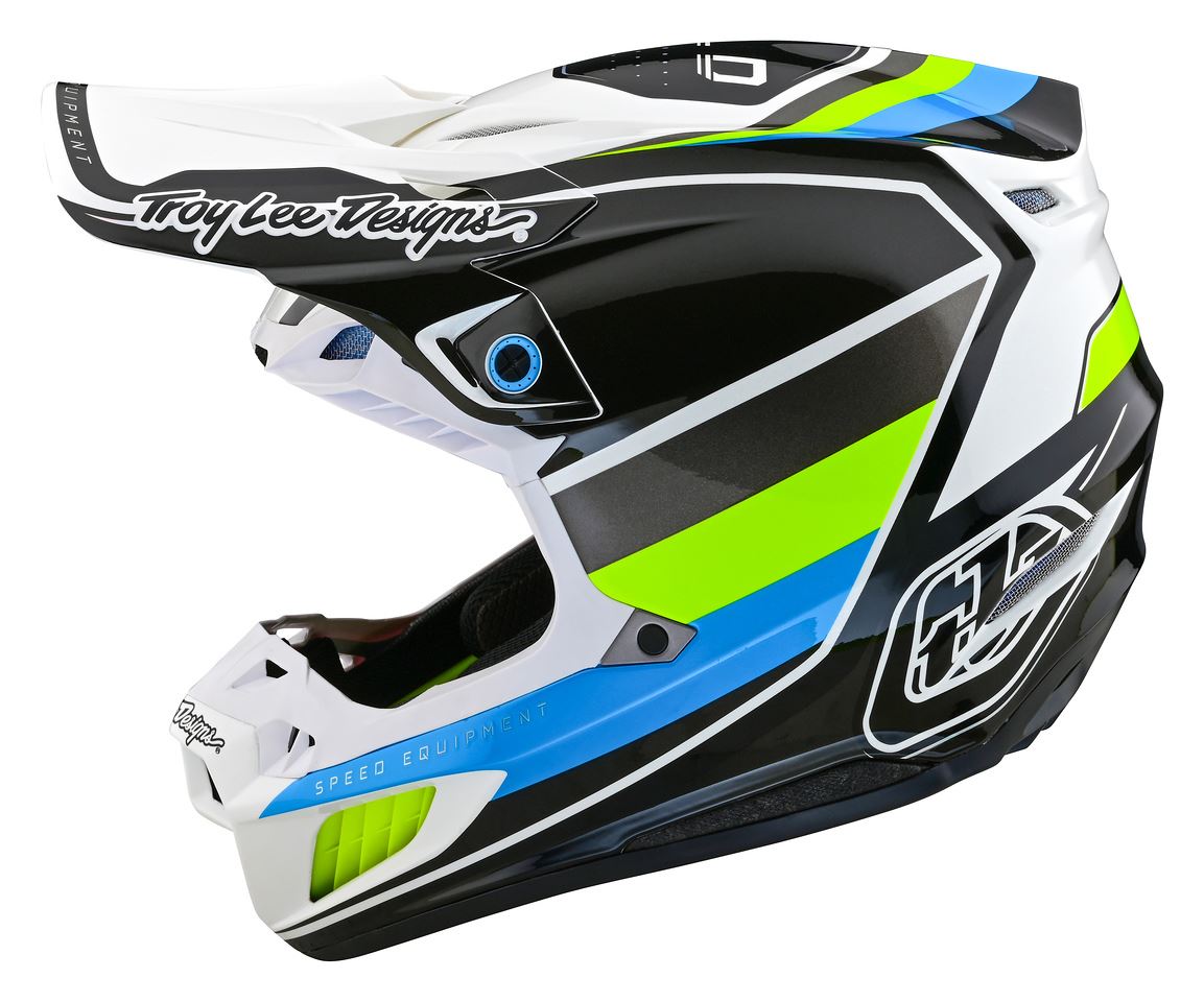Troy Lee Designs 2025 SE5 Composite Helmet Reverb White Blue