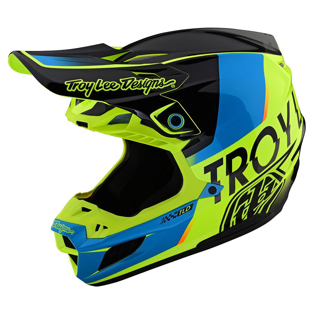 Troy Lee Designs SE5 Carbon Helmet W/MIPS Qualifier Yellow
