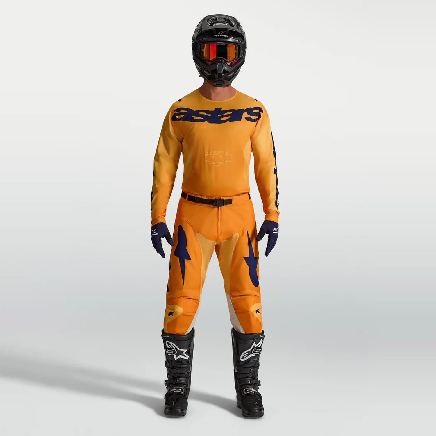 Alpinestars 2027 Racer Amber MX Combo Kit Orange Gold Deep Blue