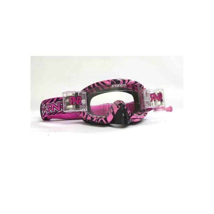 RNR Hybrid Wild Pink/Black Fully Loaded Goggle Roll Off And Tear Off