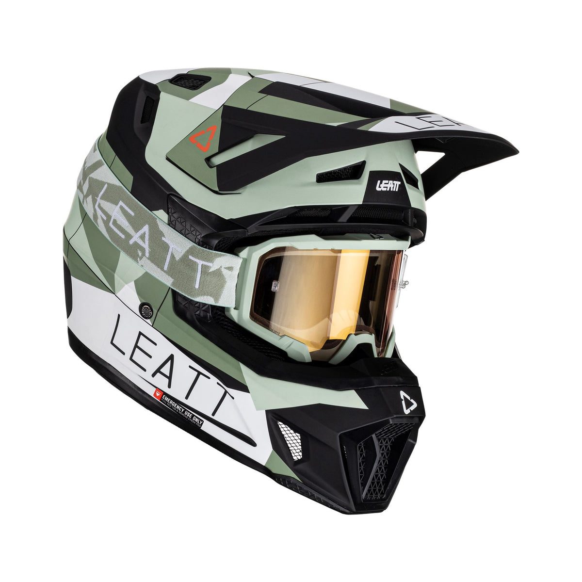 Leatt 2023 Helmet Moto 7.5 V23 Cactus with 5.5 Goggles Bag