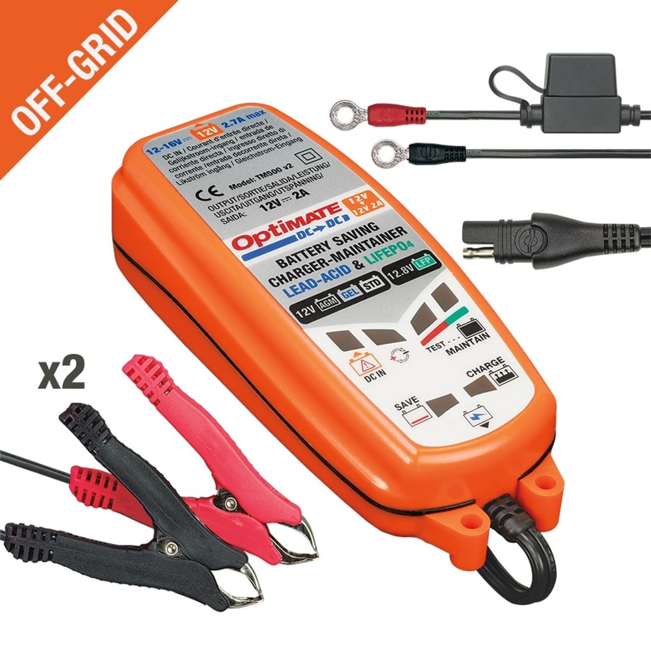 OptiMate DC-DC 12V 2A Off Grid Battery Charger Optimiser