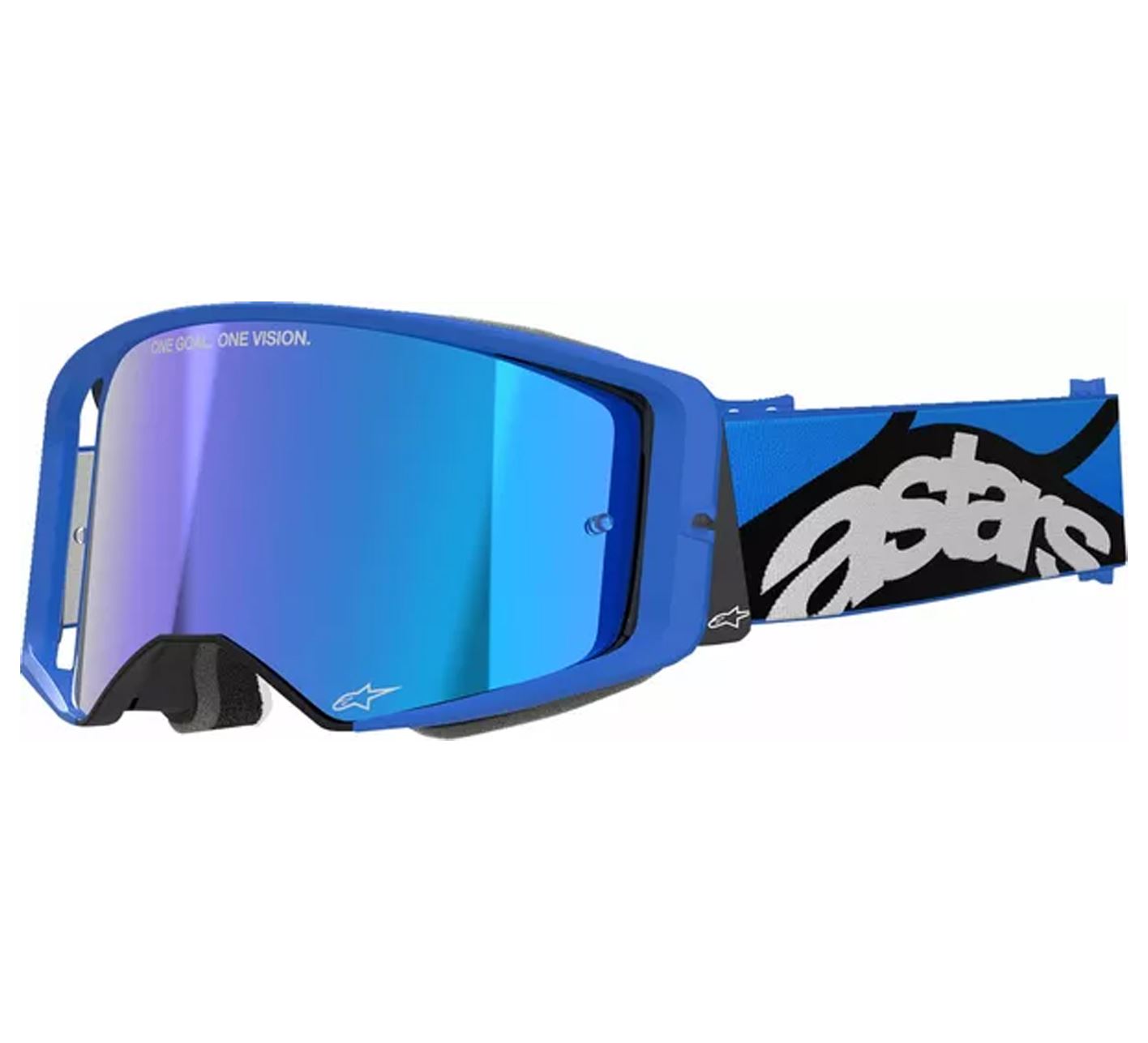 Alpinestars 2025 Goggles Supertech Stream Blue Blue Mirror