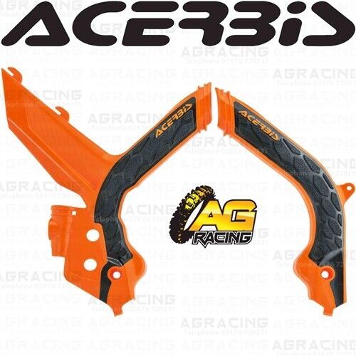 Acerbis X-Grip Frame Protector Guards Orange Black For KTM SX 125 2019-2022