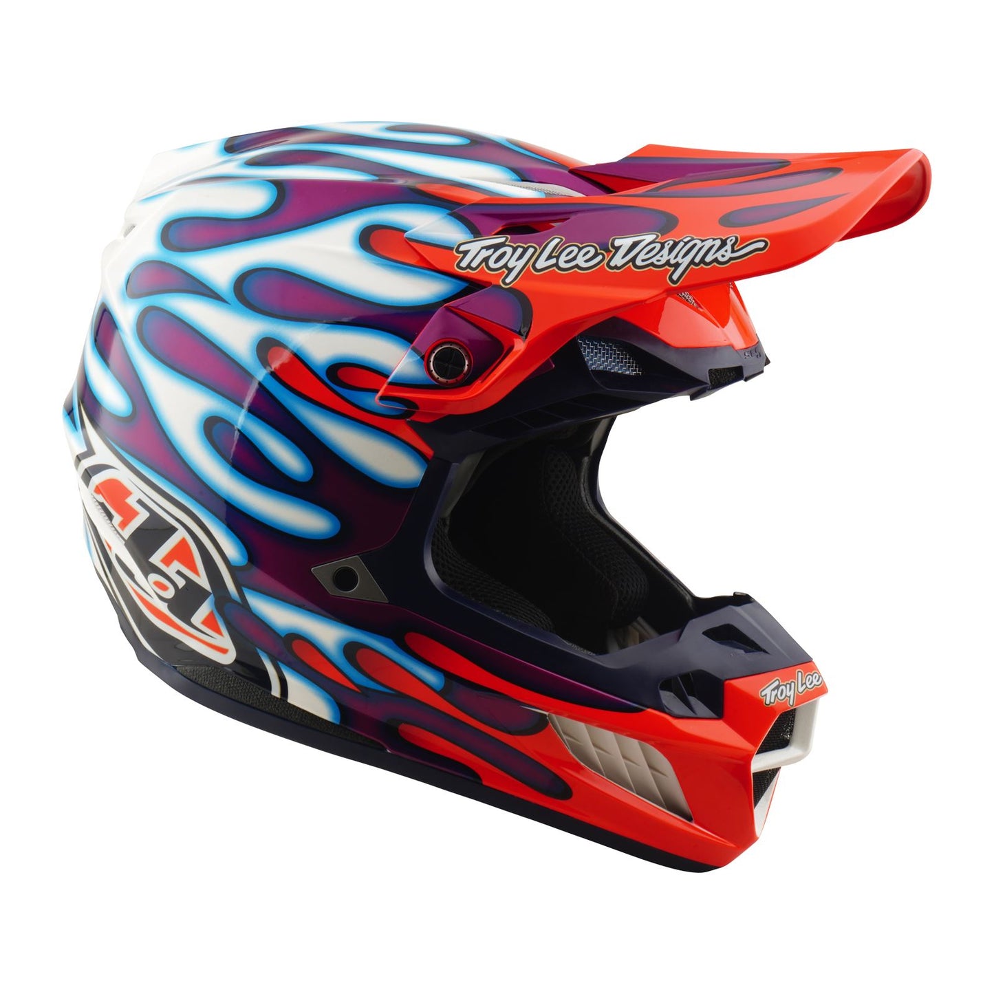 Troy Lee Designs Spring 2026 MX SE5 Composite Overspray Helmets Violet White