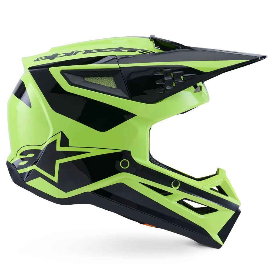 Alpinestars 2026 SM3 Heat Motocross Helmet Yellow Flo Black