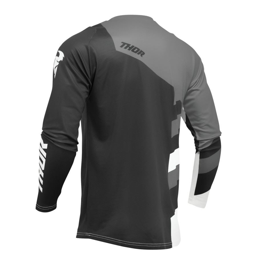 Thor 2025 Sector Checker Black Grey Motocross Combo Kit