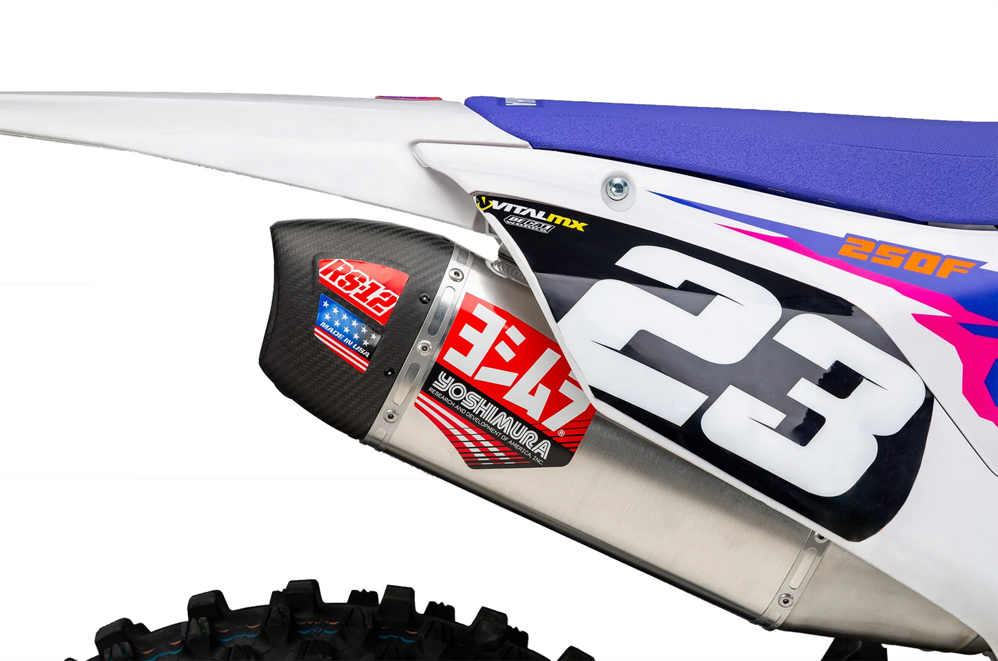 Yoshimura RS-12 Full Exhaust System Stainless Steel Aluminium Carbon Cap For Yamaha YZ 250F 2024