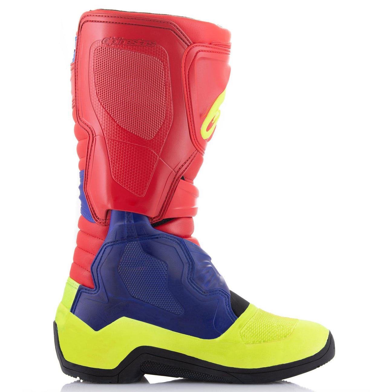 Alpinestars 2026 Tech 3 Motocross Boots Bright Red Dark Blue Yellow Fluo