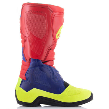 Alpinestars 2026 Tech 3 Motocross Boots Bright Red Dark Blue Yellow Fluo