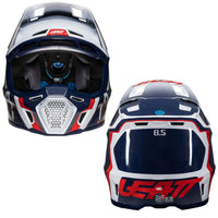 Leatt 2025 Composite Motocross Helmet V25 8.5 Royal With 5.5 Goggles