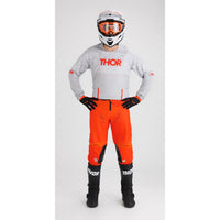 Thor Pulse Mono Light Grey Orange Motocross Combo Kit CLEARANCE