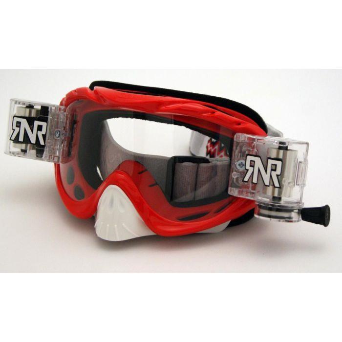 RNR Hybrid Red Fully Loaded Goggle Roll Off And Tear Off